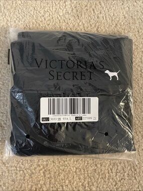 Vintage 2015 VS PINK Black Ankle Yoga Leggings NIB, Size L
